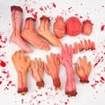 thumbnail image 2 of Suministros de decoración de Casa Encantada para fiesta de Halloween, accesorios de terror, corazón falso sangriento, dedo, pie, parte del cuerpo, órgano, decoración colgante horrible, 2 of 4