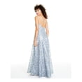 thumbnail image 2 of SPEECHLESS Womens Light Blue Full-Length Empire Waist Prom Dress Juniors 1, 2 of 3