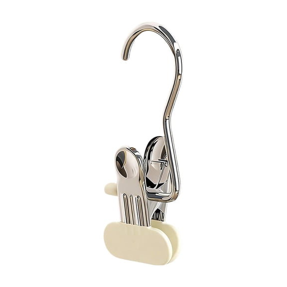 Pants Hanger Clips with Soft Rubber Coating, Stainless Steel No-Slip No-Mark Clips for Jeans, Skirts, Trousers and Closet Organization 1pc