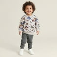 thumbnail image 2 of Suilloe Toddler Boys Hoodless Sweatshirts Cartoon Dinosaur Print Long Sleeve Hoodies Pullover Casual Round Neck Fashion No Hood Sweatshirt For Toddler And Youth，2-3Y, 2 of 8