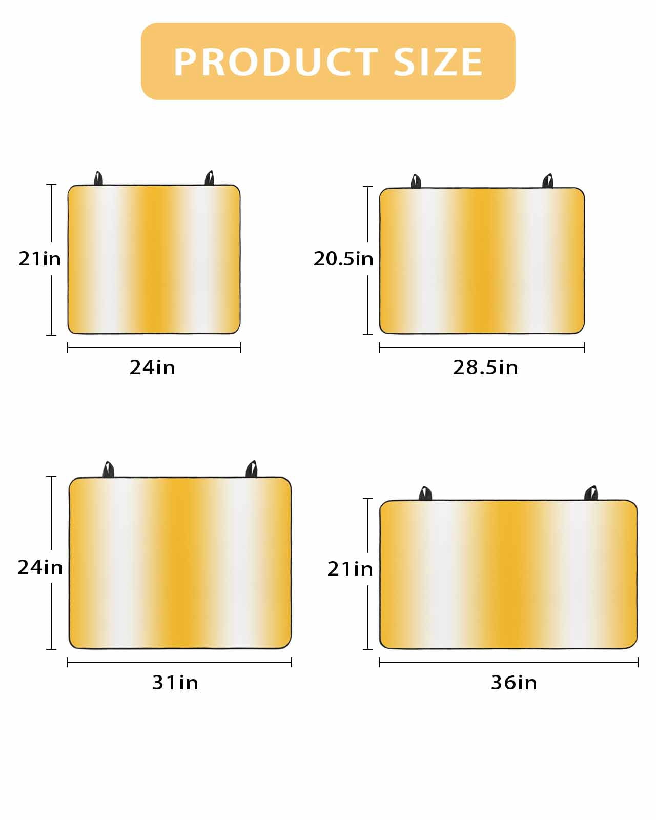 nqOlkjepod Large Induction Cooktop Protector Mat 24"x21", Yellow White Ombre Stove Top Covers for Electric Stove, Modern Gradient Minimalist Aesthetic Stove Burner Cover Mats, Glass Top Stove Cover