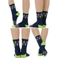 thumbnail image 4 of ToBeInStyle Women's Pack of 6 Fashion Printed Crew Sock - Edge Argyle, 4 of 7