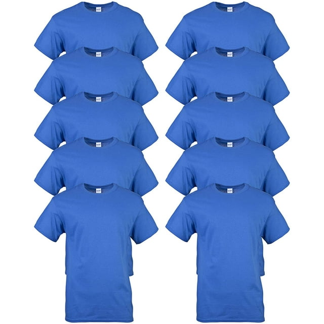 Gildan Adult Heavy Cotton TShirt, Style G5000, Multipack 10 Royal (10