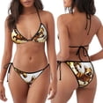 thumbnail image 3 of Lsque Autumn Raccoon In Forest Pattern Women Two Piece Swimsuit Sexy Swimwear Halter String Triangle Bikini Sets, 3 of 6