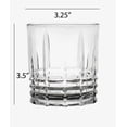 thumbnail image 2 of Lorren Home Trends 11 Ounce Double Old Fashion Drinking Glass-Textured Cut Glass, Set of 6, 2 of 6