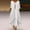 White, variant on Idoravan Womens Casual Dresses Women's Fashion Plus Size Round-Neck Solid Long Dress Helf Sleeve Buttons Dress