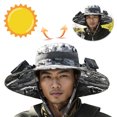 thumbnail image 1 of Sombrero de Pesca WDOplteas para Hombre Ancha con 2 Ventiladores Solares Playa y Jardín, 1 of 9