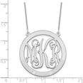 thumbnail image 3 of 14K White Gold 14Kw Large Family Monogram Necklace Made In United States xna570w, 3 of 5