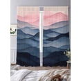 thumbnail image 3 of Abstract Mountain Sheer Curtains 96 Inches Long 2 Panels Sunset Nature Impressionist Style Light Filtering Semi Sheer Window Curtains Drapes for Bedroom Living Room 52"x96", 3 of 7