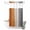 Gray Orange, variant on No Hook Shower Curtain, Blue Brown Shower Curtains for Bathroom with See Through Top Window, Gradient Wood Grain Farmhouse Country Waterproof & Washable Bath Curtain Stand Up Stall 36"x72"