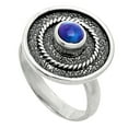 thumbnail image 3 of Kingman Purple Dahlia Turquoise 925 Sterling Silver Ring s.7 Jewelry R-1439 SDR244302, 3 of 5