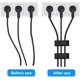 thumbnail image 4 of 50 clips adhesivos negros para cables XCF organizador de cables gestión de cables eléctricos, 4 of 4
