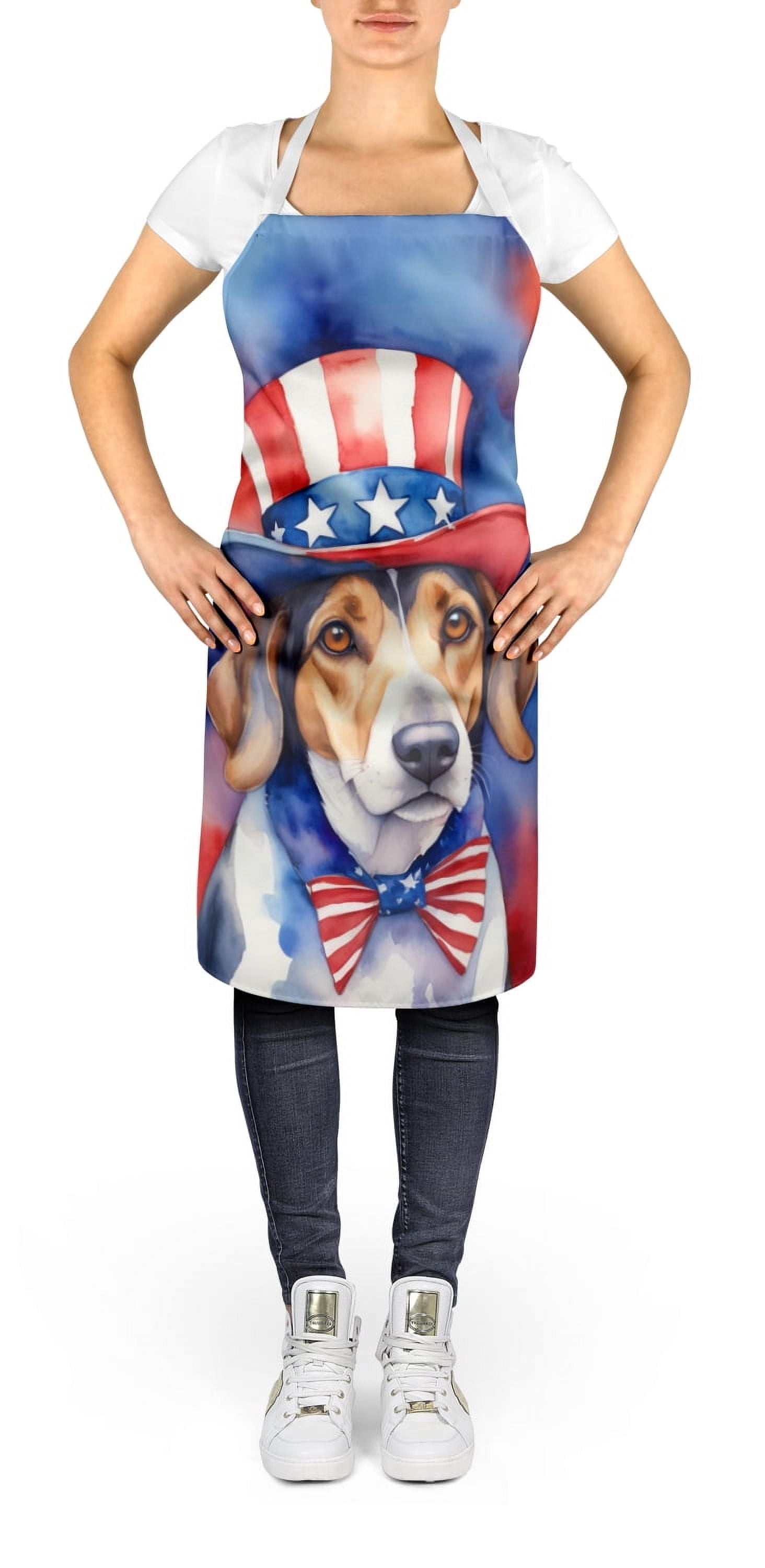 American Foxhound Patriotic American Apron 27 in x 30 in