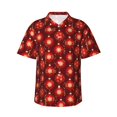 thumbnail image 1 of Balery Christmas Red Balls Camisas hawaianas de manga corta para hombre, camisas playeras de corte holgado, camisas de vacaciones con botones,Medium, 1 of 7