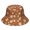 Daisy Pioneer Flower Brown Pattern, variant on Daisy Pioneer Flower Brown Pattern Bucket Hat, Outdoor Sun Hat with Wide Brim & Breathable Fabric, Foldable Design Gifts for Unisex Men Women