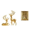 thumbnail image 1 of Elegante Colección De Figuras De Ciervos De Resina Y Marcos De Fotos Para Sala De Estar, Dormitorio, Oficina, Decoración De Pared De Mesa De Estilo Rústico., 1 of 8