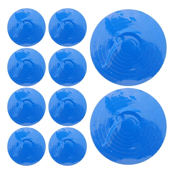 Oulii Alasum 10Pcs Blue Reflective Safety Pressure Gauge Stickers Waterproof for Pump Station and Industrial