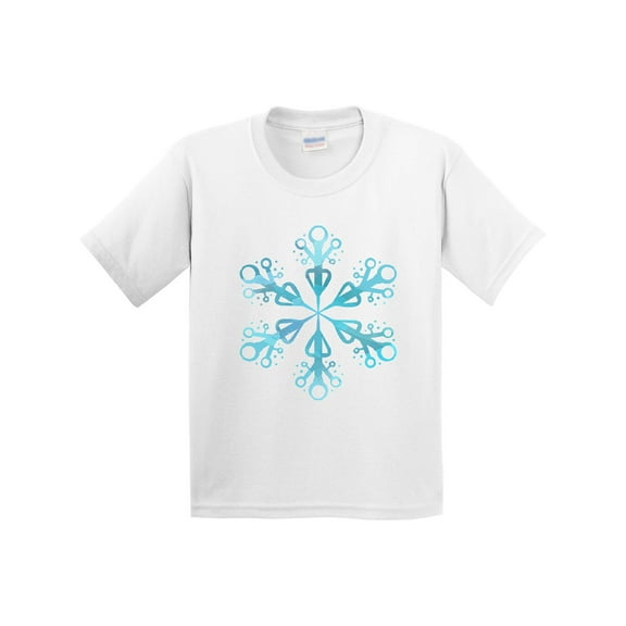 Inktastic Icy Blue Winter Snowflake Youth T-Shirt