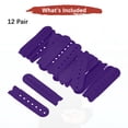 thumbnail image 4 of Uxcell 12 juegos de correas de plástico snapback con hebilla de reemplazo de 7 agujeros para gorras [Morado], 4 of 7