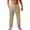 c-436Beige21742, variant on Men Pants Solid Color Casual Trousers Comfortable Relaxed Fit Elastic Waist Lightweight Breathable For Daily Wear Male Comfort Slacks