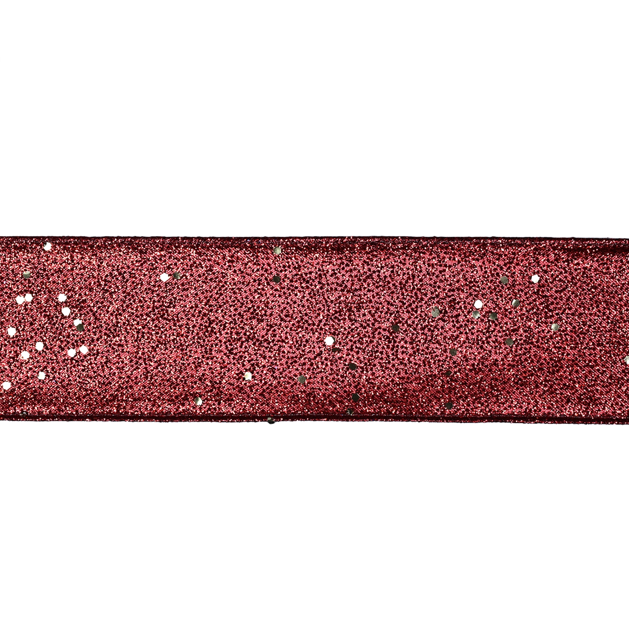 Hello Hobby 2.5" Metallic Red Wire Ribbon, 3 yards