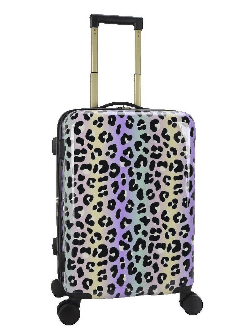 ABS Plastic 20-inch Hardside Carry-On Luggage in Leopard Print