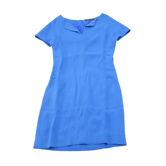 Pre-Owned Balenciaga Shift Dress in Blue Silk