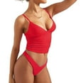 thumbnail image 5 of XIAONU Women's Solid Shapewear Camisoles Fit Deep V Neck Spaghetti Strap Tops Stretchy Smooth Elegant Daily Layering Tank Tops, 5 of 5