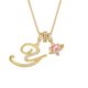 thumbnail image 1 of Collares colgantes con letras iniciales de 3 capas de oro un collar, 1 of 1