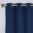 thumbnail image 2 of Superior Blackout Solid Light Filtering Grommet Curtain Panel Set, 46" x 108", Navy Blue, 2 of 8