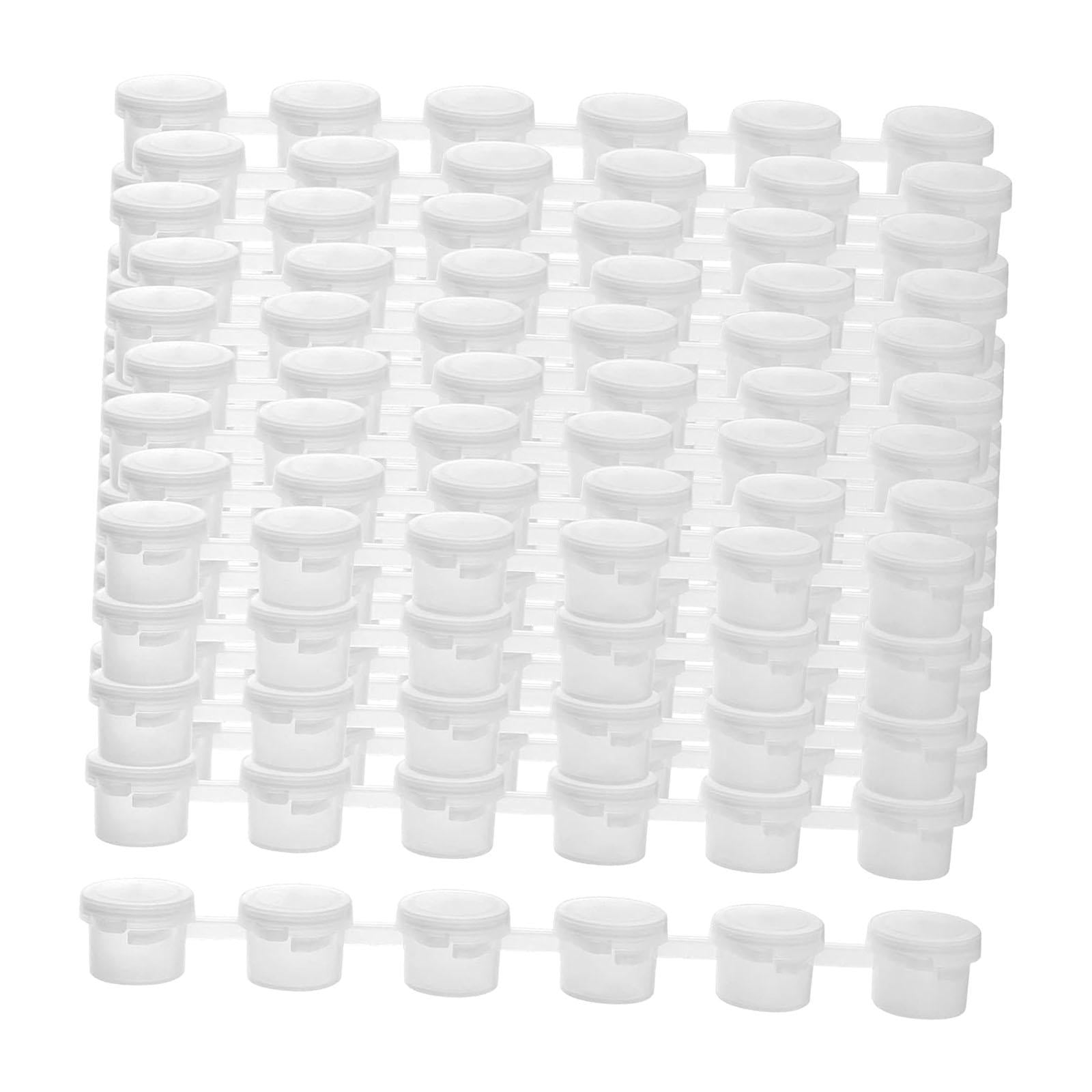 50 Strips Empty Paint Pots Acrylic Paint Containers Portable PP Material for Home Party Festival Artists