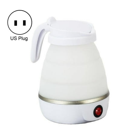 

Gwong 1L Electric Kettle Foldable Space-saving ABS Camping Water Kettle for Home(White US Plug)