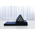 thumbnail image 5 of Leewadee - Comfortable Japanese Floor Mattress - Thai Floor Bed With Triangle Cushion - Futon Mattress - Thai Massage Mat,  Black White, Kapok Filling, 5 of 6