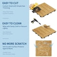 thumbnail image 5 of EuKer Acacia Wood Deck Tiles, 22 Pack Interlocking Floor Tiles with Non-Slip for Outdoor & Indoor Use, Yellow, 5 of 7