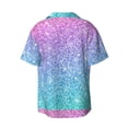 thumbnail image 2 of Fotbe Multicolor Glitter print Short Sleeve Button Down Shirts for Men Casual Summer Beach Wrinkle Free Shirt-3X-Large, 2 of 7