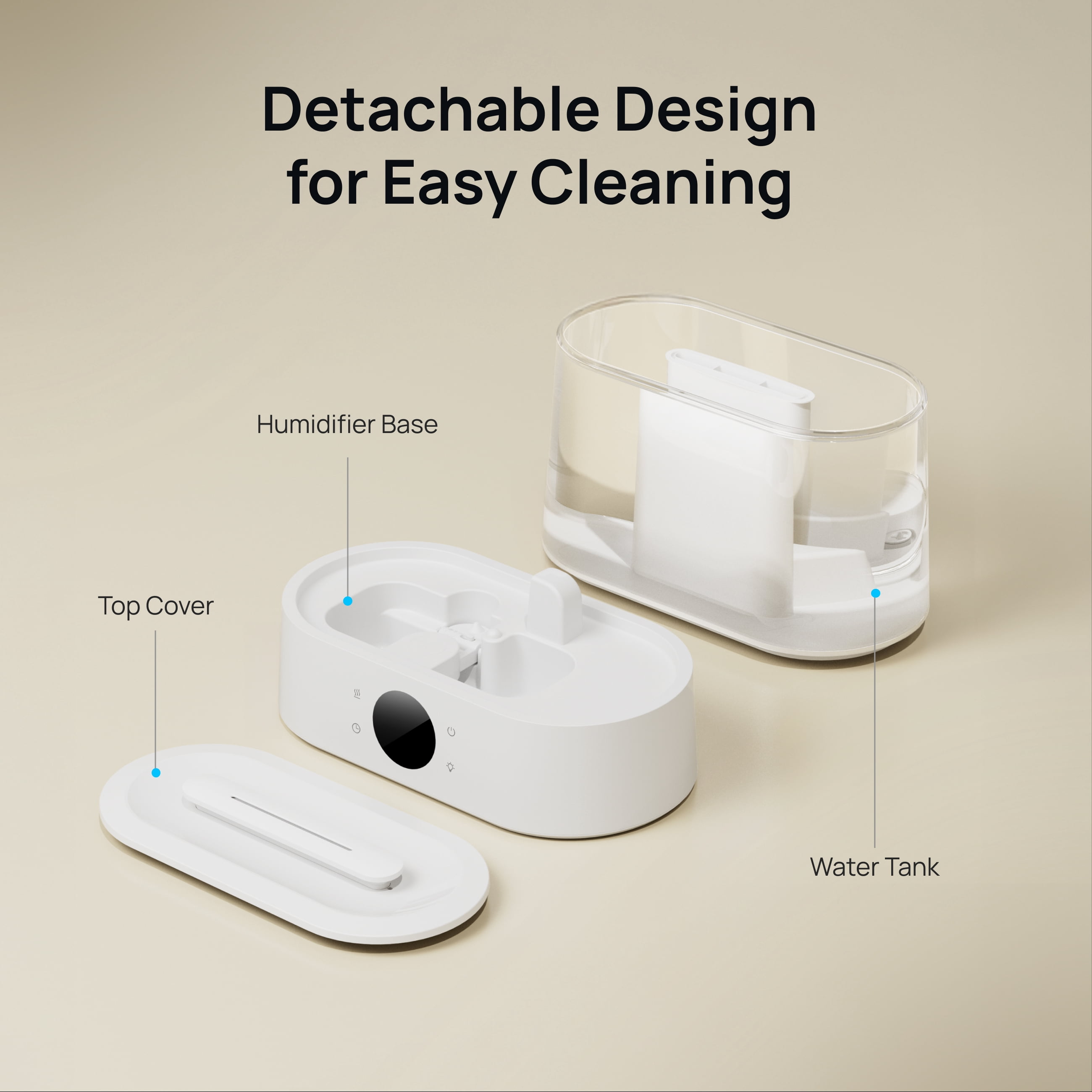 DREO 4L Cool Mist Humidifier for Large Room, 36H Long Runtime Top-Fill Humidifiers, Essential Oil Aroma Pad Tray, 28dB Quiet Ultrasonic Humidifier for Home, Touch Control