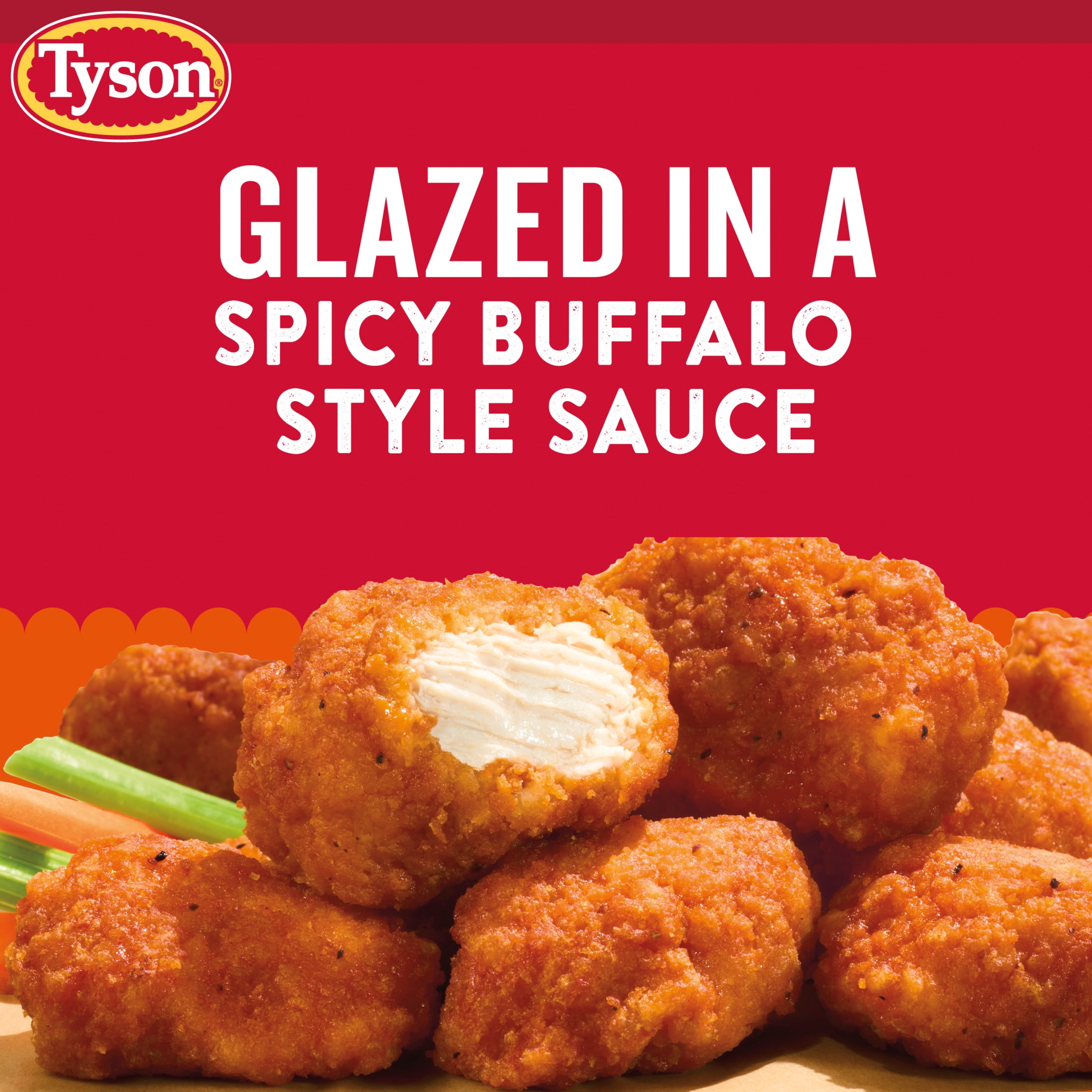 Tyson Any'tizers Buffalo Style Boneless Chicken Bites, 24 oz (Frozen, Fully Cooked)