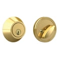 thumbnail image 3 of First Secure by Schlage Single Cylinder Deadbolt in Bright Brass, 3 of 10