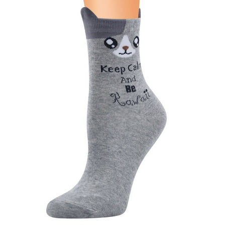 

3 pair Women Casual Cotton Pattern Lady Socks Tube Comfortable Socks Color Random