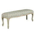 thumbnail image 2 of HomeFare Carved Leg Upholstered Bench, 2 of 5