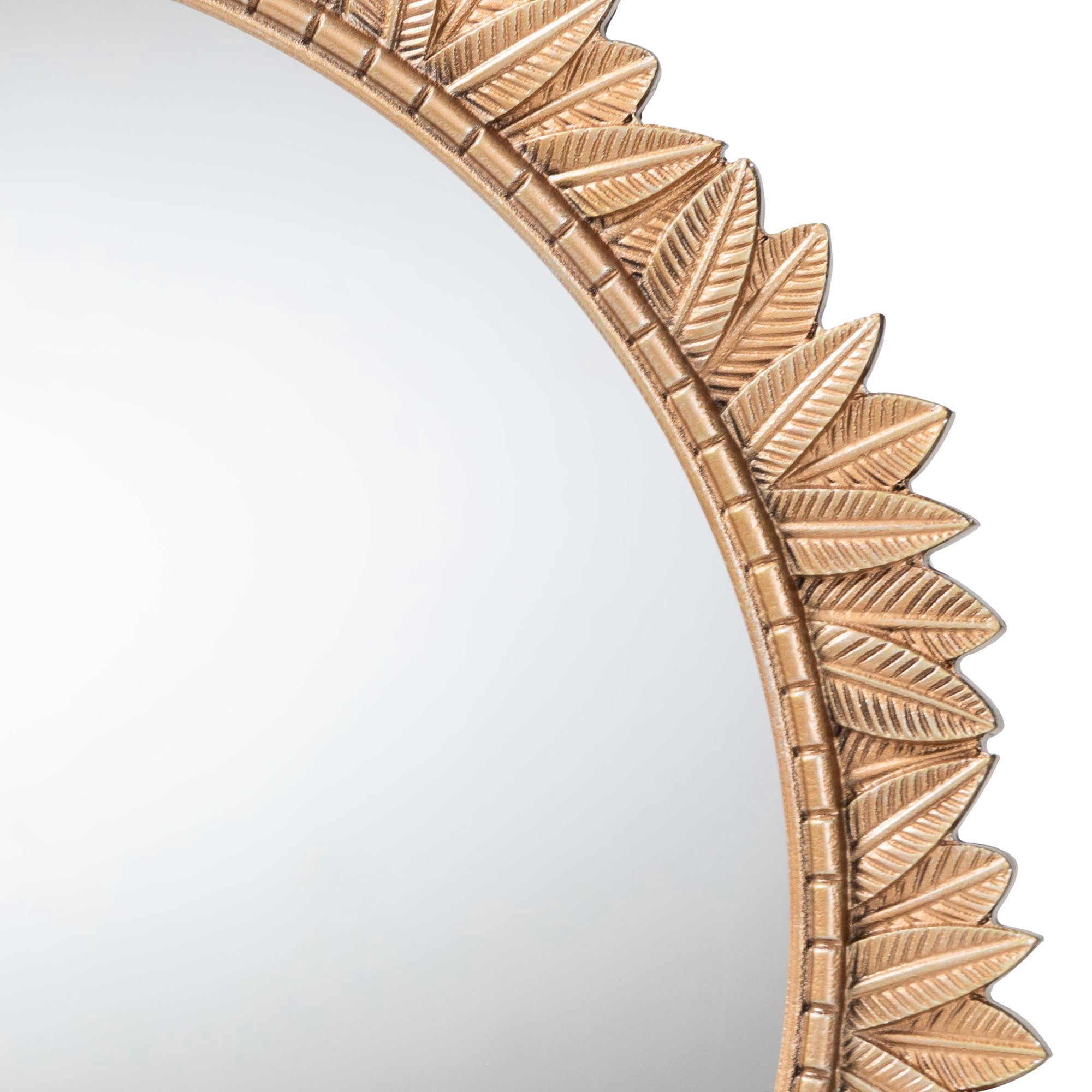 Baxton Studio Caitlin Vintage Mirror, Round, Antique Gold