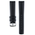 thumbnail image 3 of Hirsch Accent Caoutchouc Watch Strap - Black - L - 24mm / 22mm - Shiny Silver Buckle - Premium Caoutchouc Band, 3 of 8