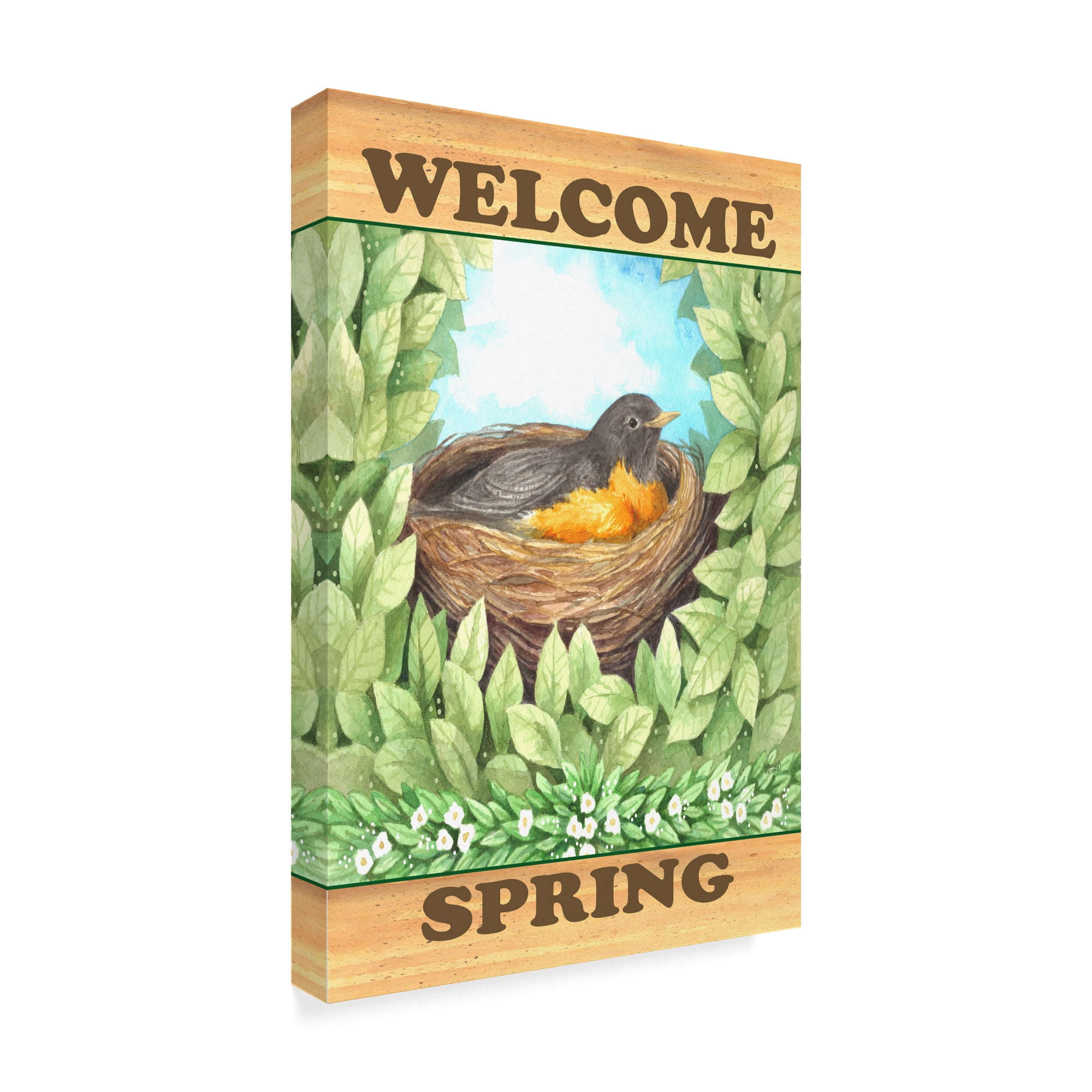 Trademark Fine Art 'Welcome Spring Robin' Canvas Art by Melinda Hipsher