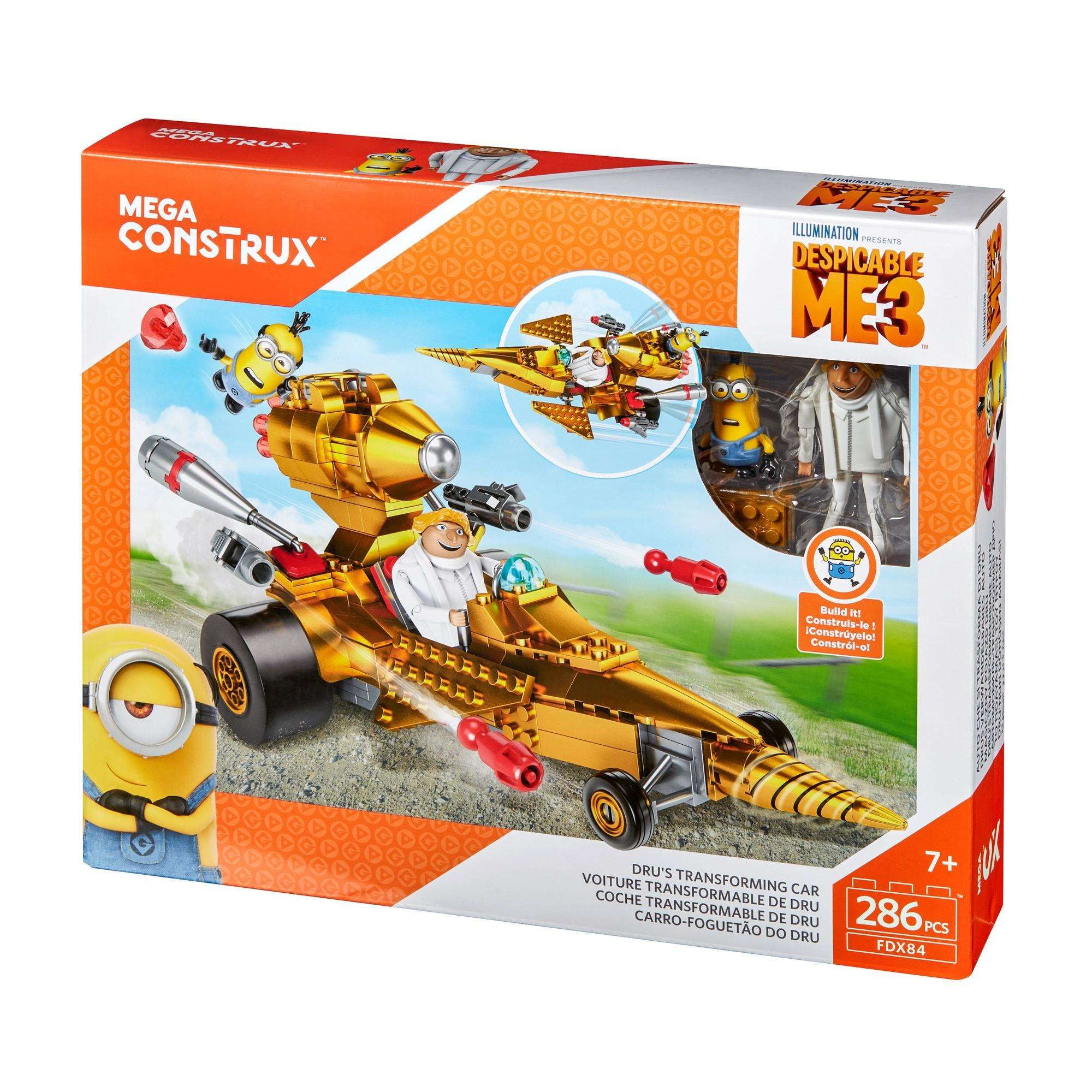 Mega Bloks Building Toys Building Toys MEGA Construx Despicable Me 3 Gru's Car Minions 69 Pcs