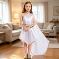 thumbnail image 2 of RFQWOVSR Girls Ancient Greek Style White Off Shoulder Dress Halloween Performance Outfit 4-6 Years, 2 of 5