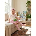 thumbnail image 5 of BemeyourBBs Newborn Baby Girl Golf Outfit Infant Baby Girl Summer Clothes Short Sleeve Doll Collar Romper Golf Print Ruffle Shorts Skirt Set Bow Headband Long Socks 4Pcs Clothing, 5 of 9