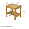 thumbnail image 3 of Grade-A Teak Wood Dublin Shower Seat 24" Outdoor Patio Stool Bench, 3 of 3