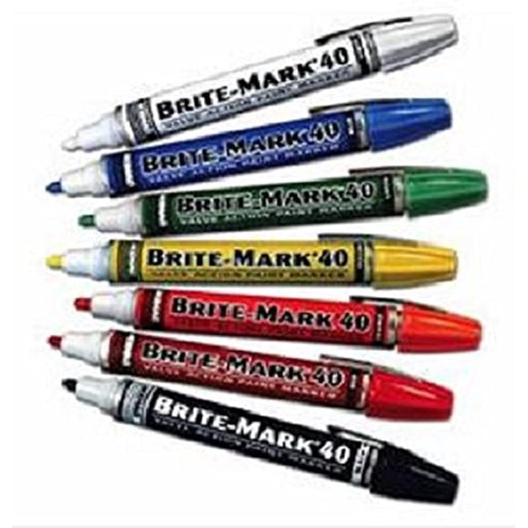 12 Dykem Brite Mark 40#40004 medium tip GREEN paint permanent pen