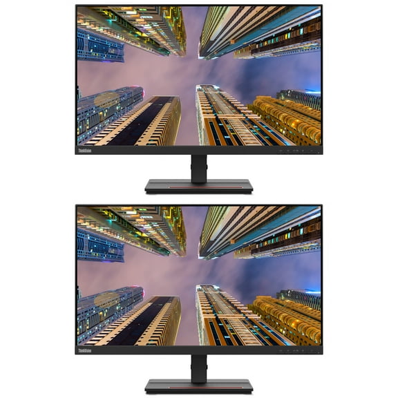 Lenovo ThinkVision S24e 24-inch 1920 x 1080 LED Backlit Full HD LCD Monitor, 2-Pack Bundle with HDMI, VGA