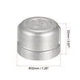 thumbnail image 2 of Uxcell  Female Threaded Stainless Steel 304 Pipe Cap 2 Count 3/4 NPT, 2 of 6